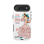 Personalised phone case flamenco dancer Lolita, with quote for iPhone 17 Air, gloss finish – illustrArte