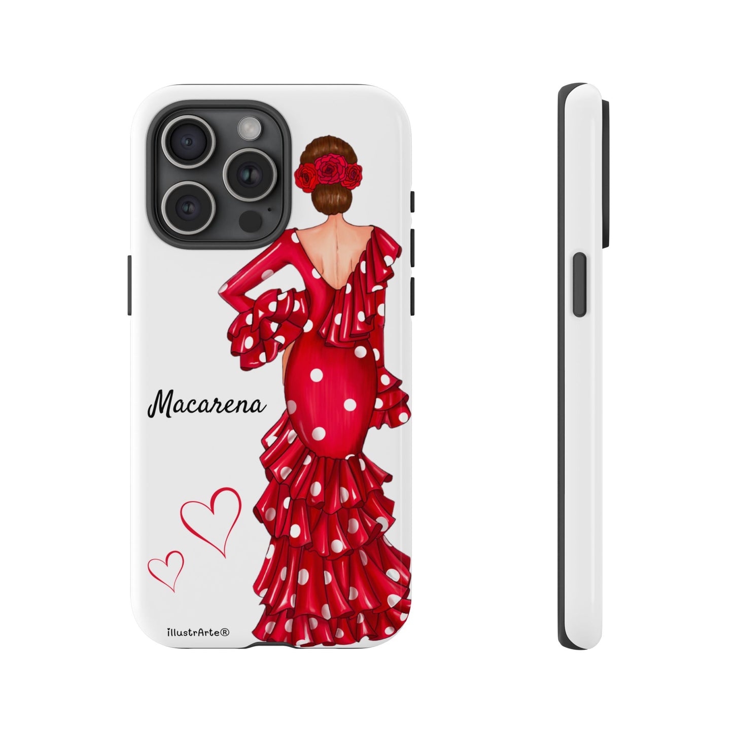 Funda de teléfono personalizada Macarena Blanco – para iPhone, Samsung, Pixel