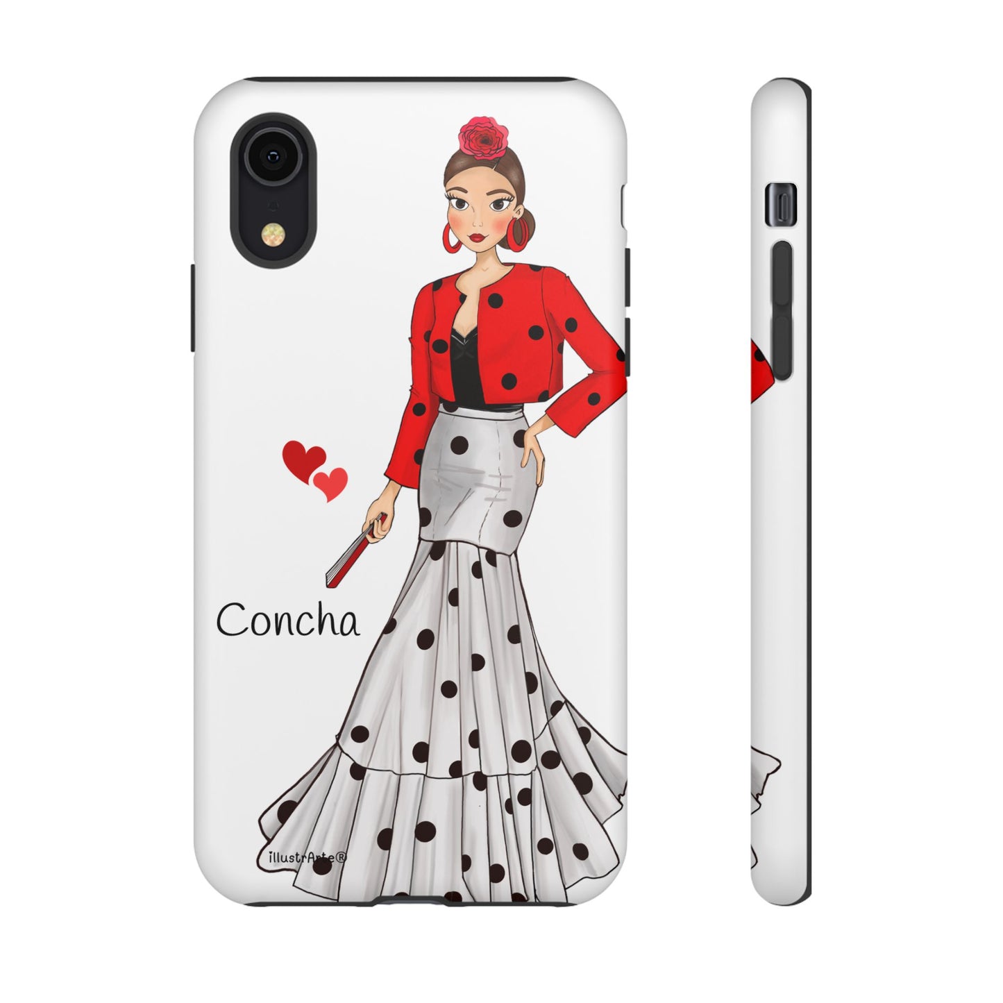 Estilo distintivo de la funda modelo Conchita, ideal para mantener tu teléfono protegido con personalidad.