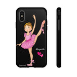 Personalised phone case ballerina Margarita for iPhone X, gloss finish – illustrArte