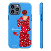 Funda de teléfono personalizable Macarena azul – para iPhone, Samsung, Pixel