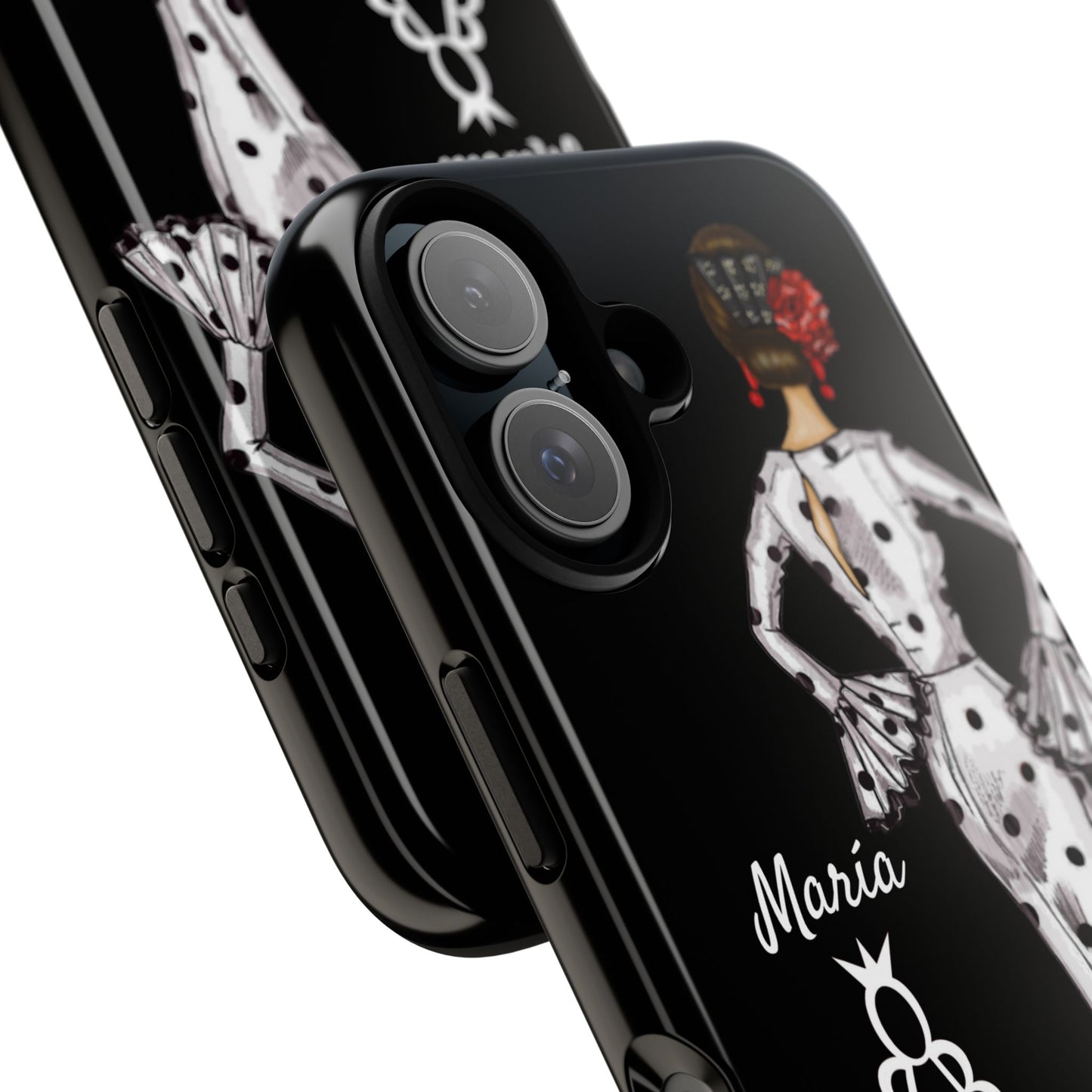 Funda de teléfono personalizable María blanco Virgen del Rocío – para iPhone, Samsung, Pixel