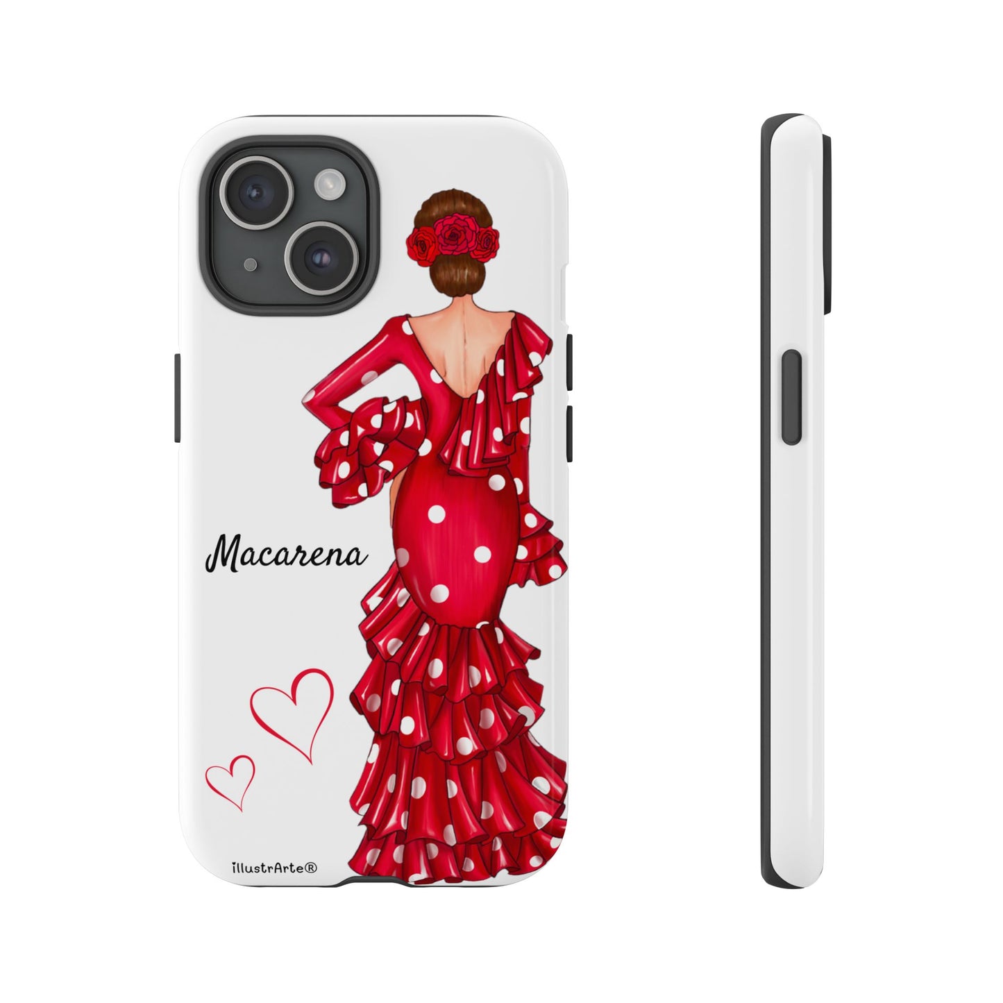 Funda de teléfono personalizada Macarena Blanco – para iPhone, Samsung, Pixel
