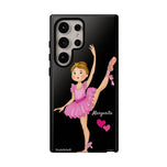 Personalised phone case ballerina Margarita for Samsung Galaxy S24 Ultra, gloss finish – illustrArte