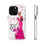 Personalised phone case flamenco dancer Manuela for iPhone 14 Pro Max, gloss finish – illustrArte