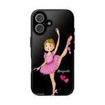 Personalised phone case ballerina Margarita for iPhone 16, gloss finish – illustrArte