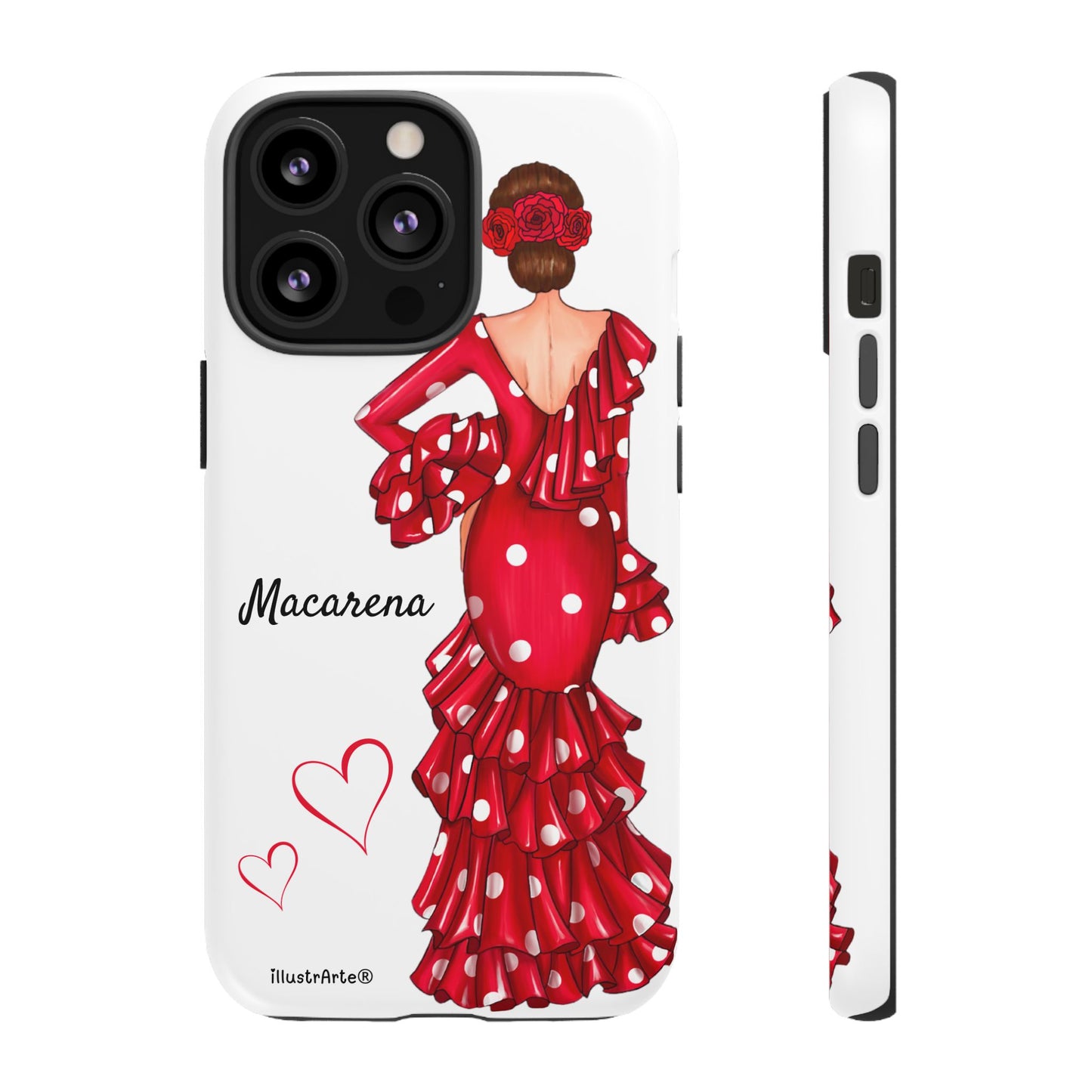 Funda de teléfono personalizada Macarena Blanco – para iPhone, Samsung, Pixel