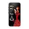 Funda de teléfono personalizable Pepa fondo negro Virgencita – para iPhone, Samsung, Pixel