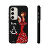 Funda de teléfono personalizable Pepa fondo negro Virgencita – para iPhone, Samsung, Pixel