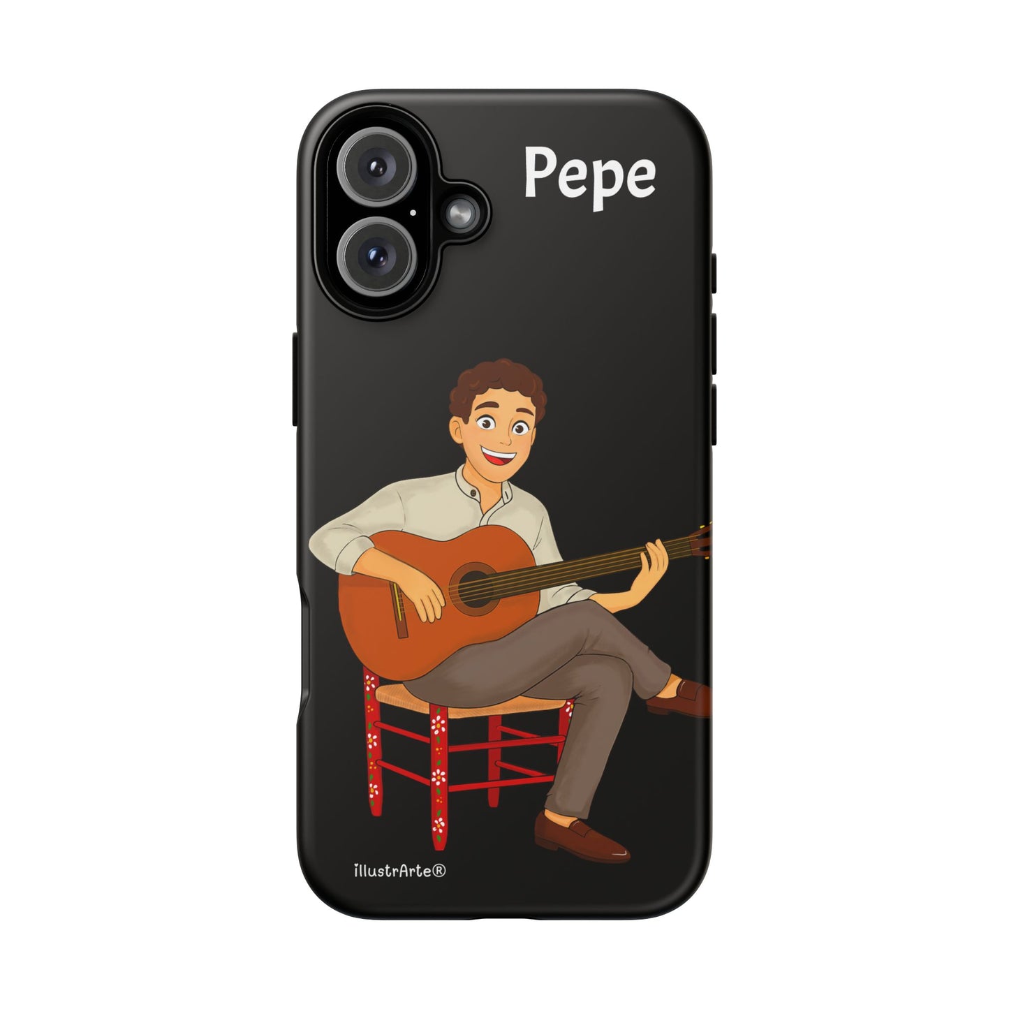 Funda de teléfono personalizada Pepe guitarrista – para iPhone, Samsung, Pixel