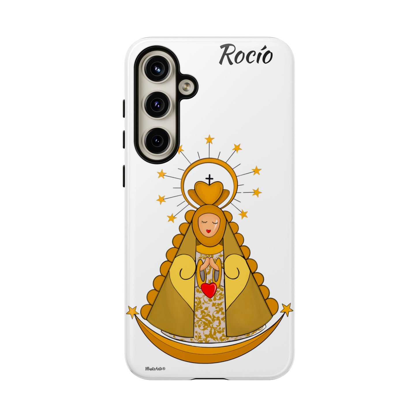 una funda de teléfono con una imagen de una mujer con una corona