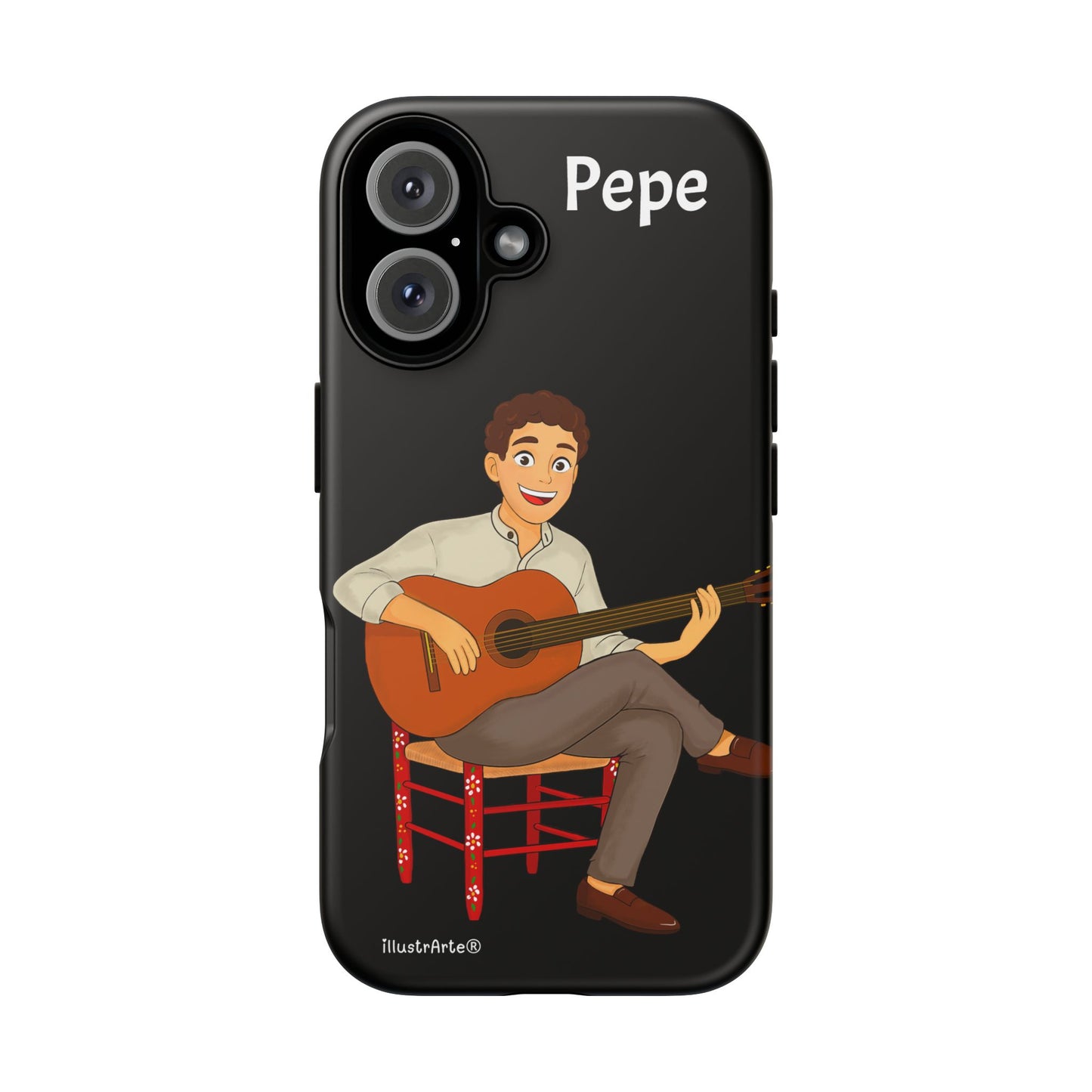 Funda de teléfono personalizada Pepe guitarrista – para iPhone, Samsung, Pixel