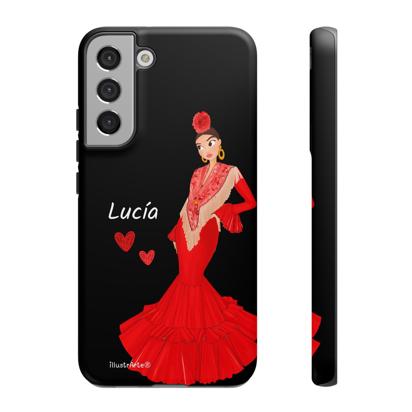 Funda de teléfono personalizable con nombre/bandera/Virgen - Modelo Lucía  Para iPhone, Samsung Y Google Pixel