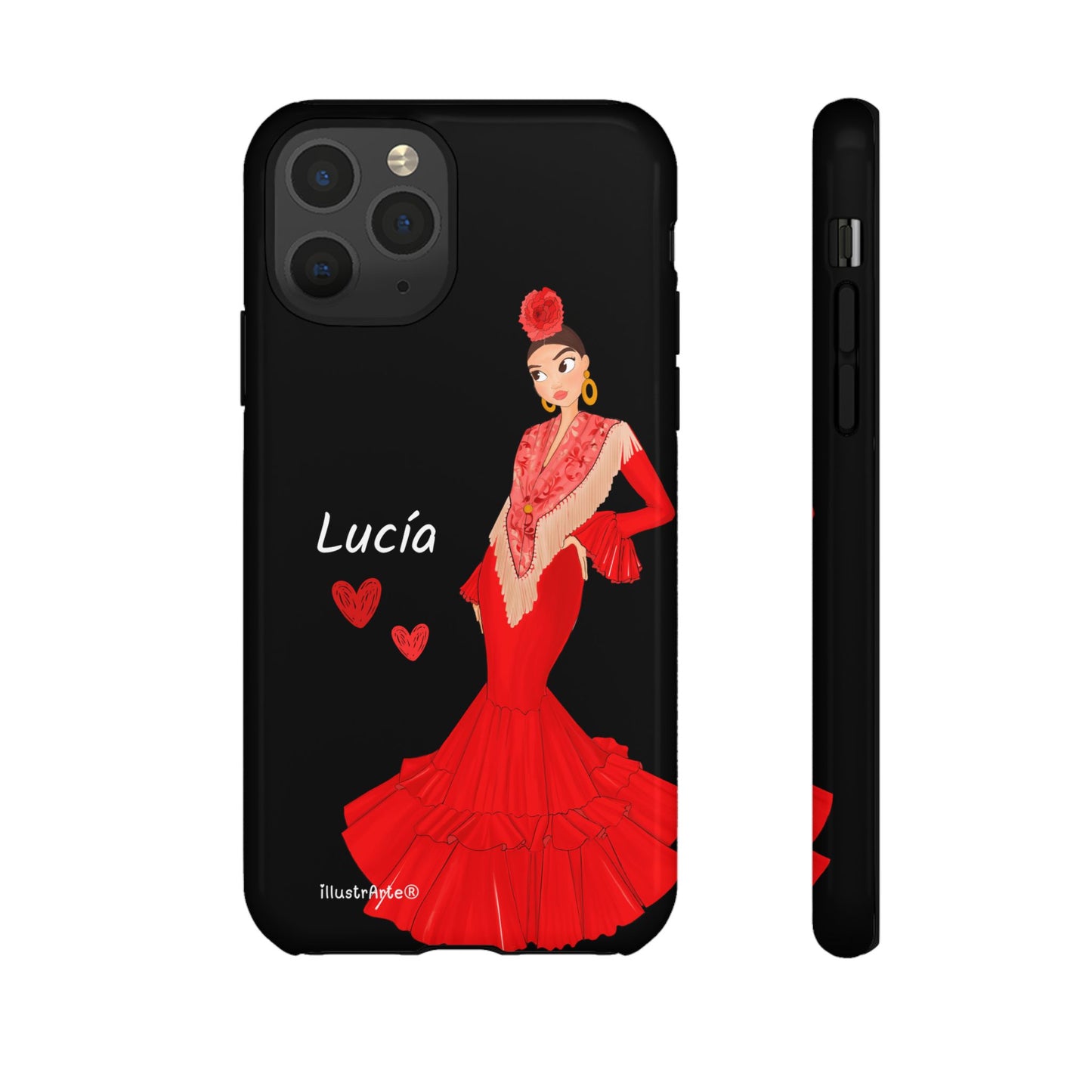 Funda de teléfono personalizable con nombre/bandera/Virgen - Modelo Lucía  Para iPhone, Samsung Y Google Pixel