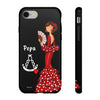 Funda de teléfono personalizable Pepa fondo negro Virgencita – para iPhone, Samsung, Pixel