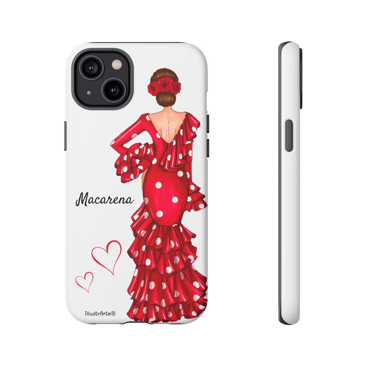 Funda de teléfono personalizada Macarena Blanco – para iPhone, Samsung, Pixel