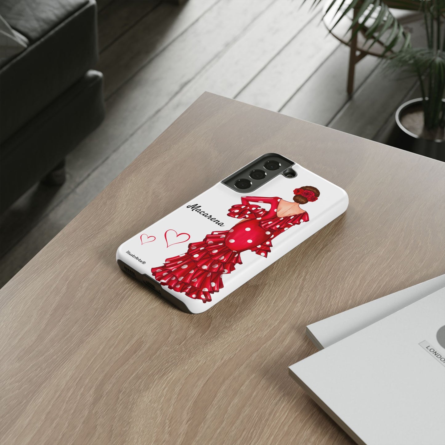 Funda de teléfono personalizada Macarena Blanco – para iPhone, Samsung, Pixel