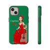 Funda de teléfono personalizable Cayetana fondo verde – para iPhone, Samsung, Pixel