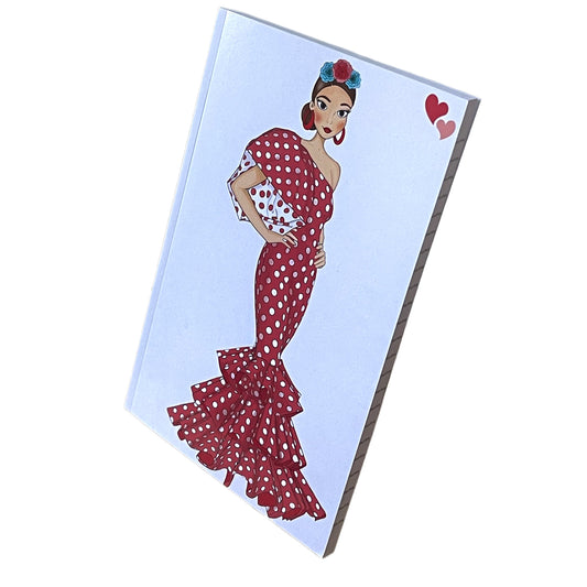 Cuaderno Flamenco “Antonia” – 6×9” (15,24×22,86 cm) – 120 Páginas Rayadas – Diseño illustrArte