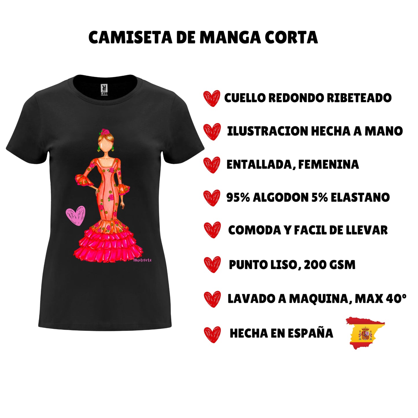 una camiseta de mujer con una imagen de una mujer en un vestido