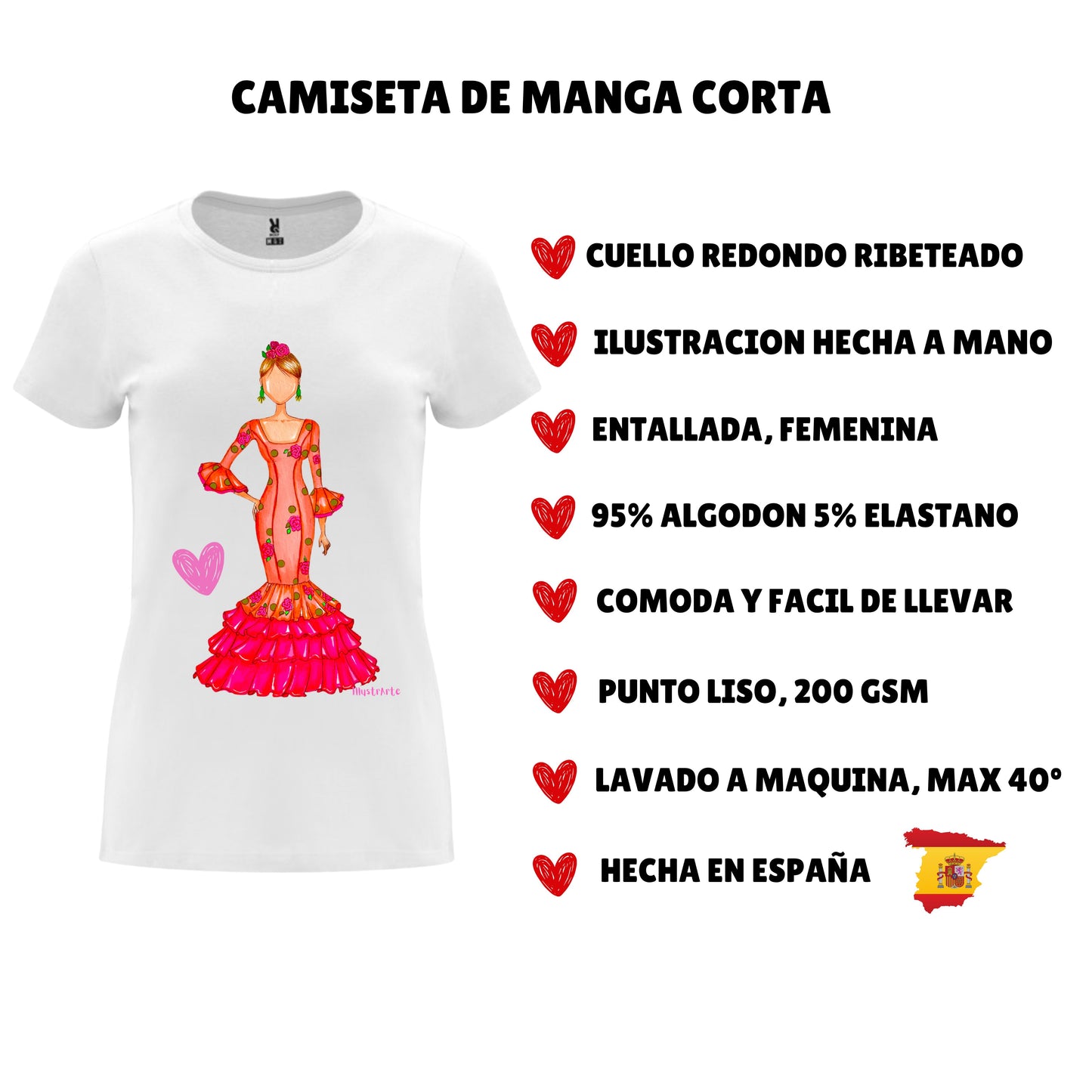 una camiseta de mujer con una imagen de una mujer en un vestido