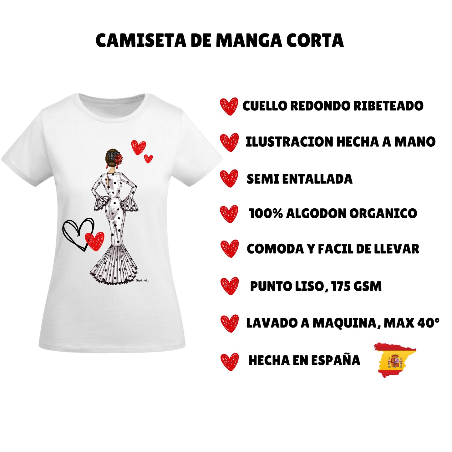 una camiseta de mujer con una imagen de una mujer sosteniendo un corazón