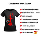 una camiseta de mujer con una imagen de una mujer sosteniendo un corazón