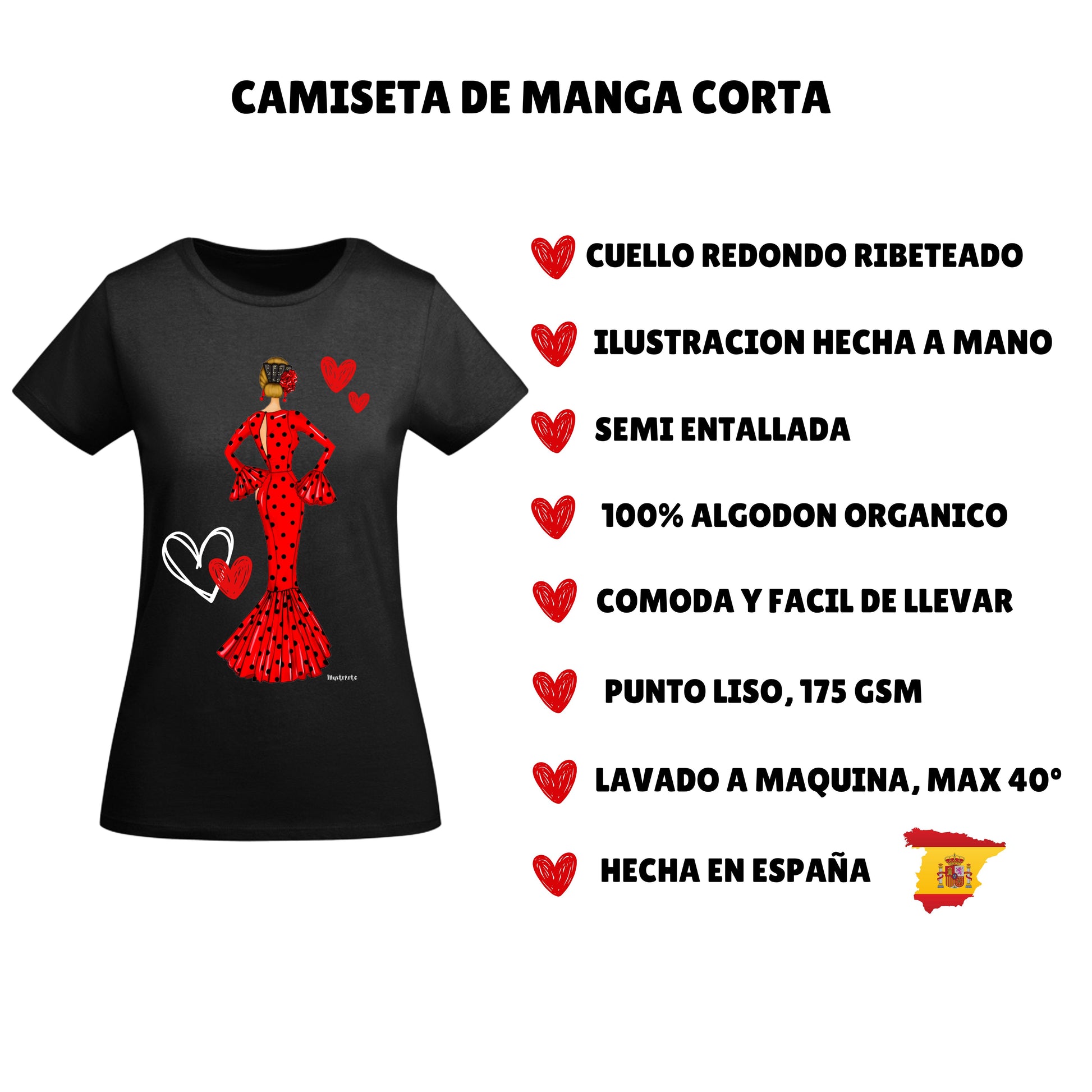 una camiseta de mujer con una imagen de una mujer sosteniendo un corazón