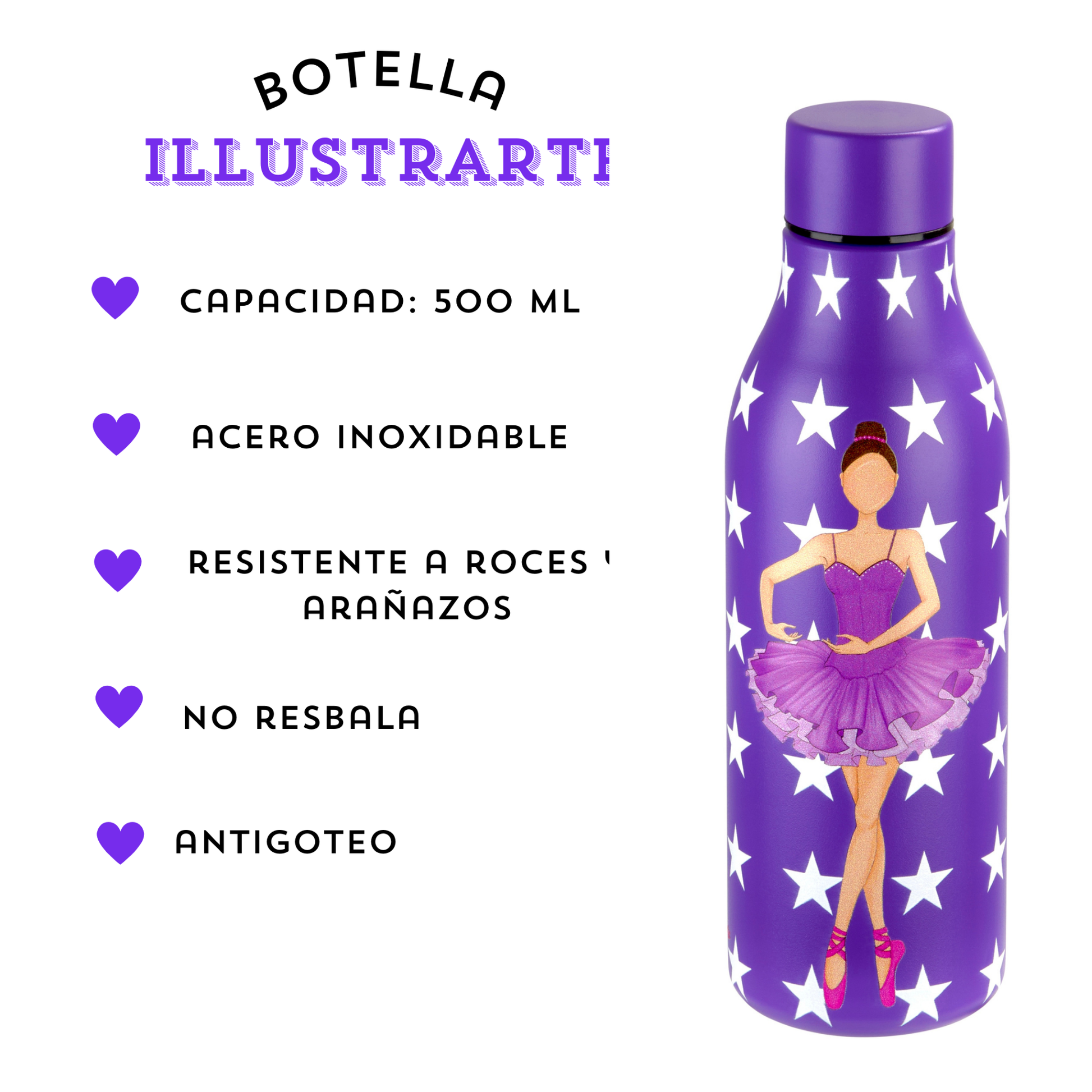 a bottle with a picture of a ballerina on it