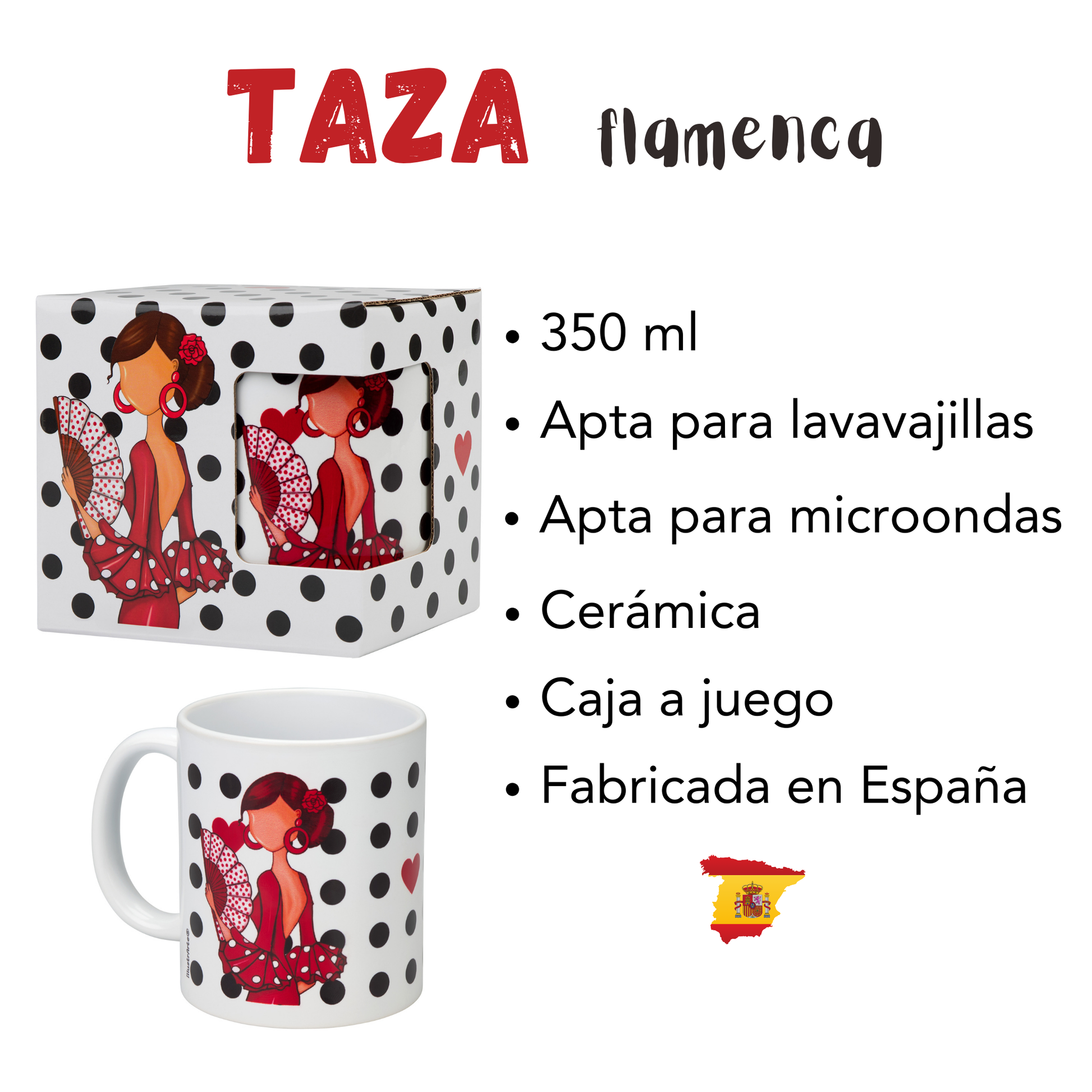 Taza de cerámica de 350ml con elegante diseño de flamenco, perfecta para disfrutar de bebidas calientes.