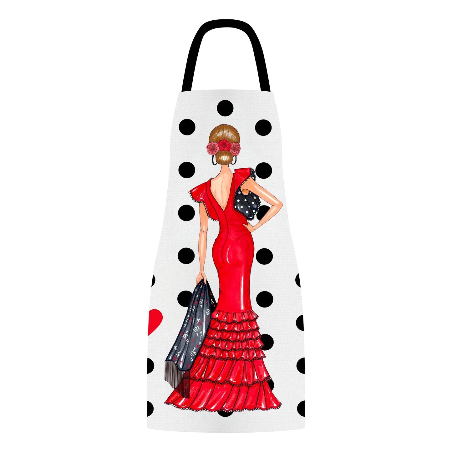 Pack Regalo Flamenca Manuela – Neceser Granada + Delantal a Juego – Diseño Exclusivo illustrArte