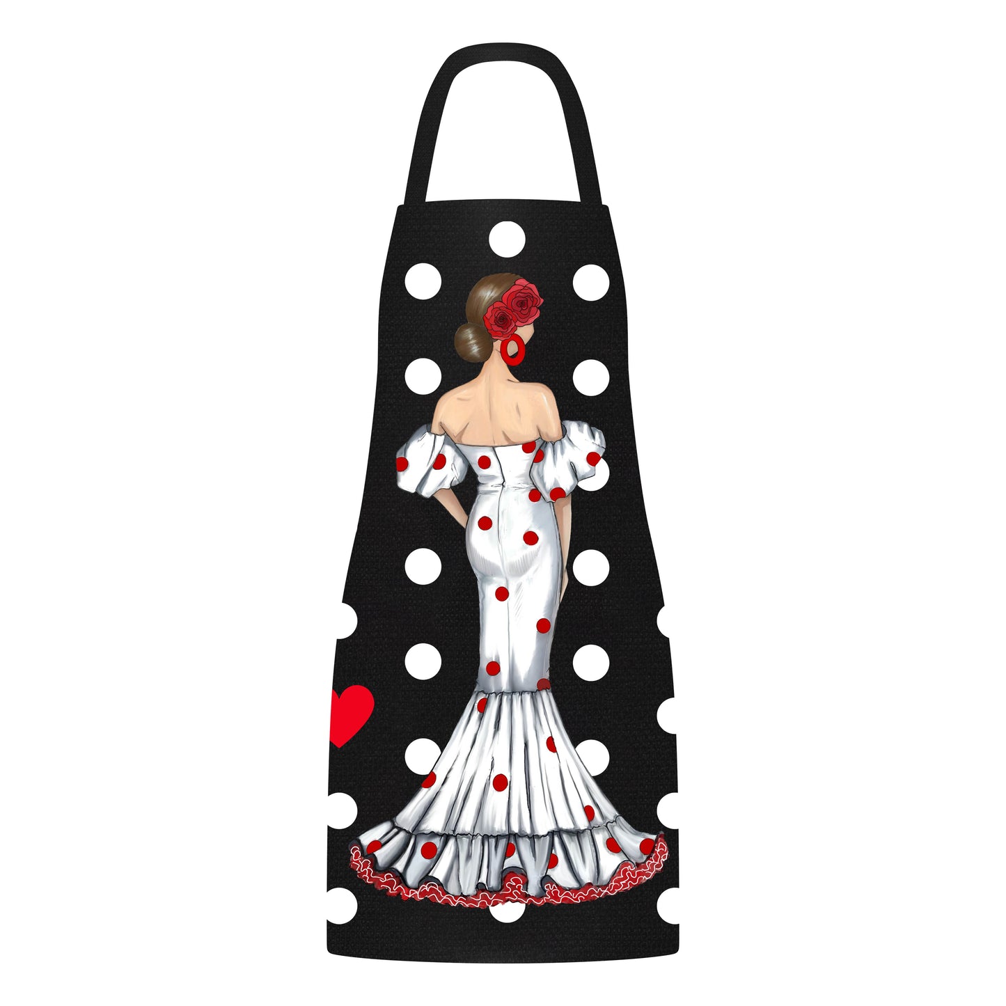 Pack Regalo Flamenca Maite – Neceser Granada “Maite” + Delantal “Maite” – Diseño Exclusivo illustrArte