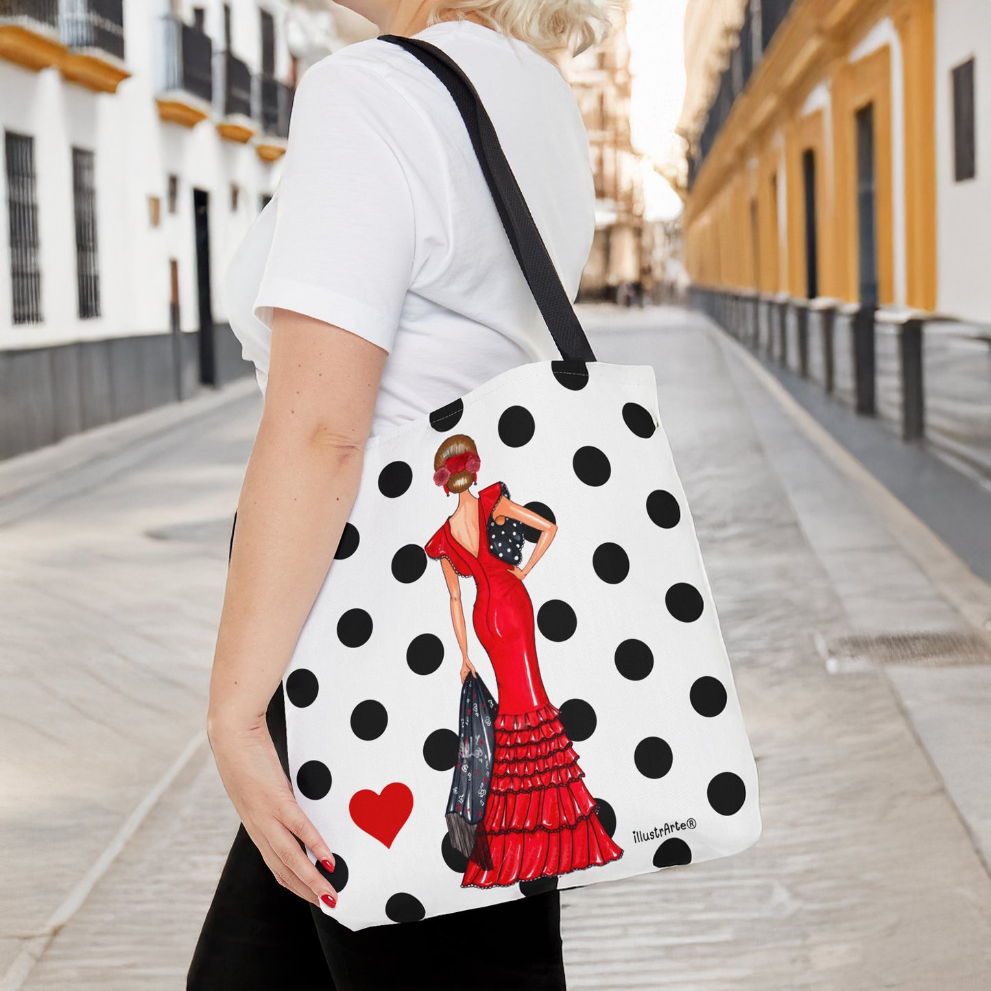 Pack Bolsa “Manuela” Málaga + Neceser “Manuela” Granada – Set flamenco con mucho arte illustrArte