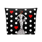 Neceser Flamenca 'María blanco', detalles de diseño exclusivo resaltando su elegancia y funcionalidad en 25x26 cm.