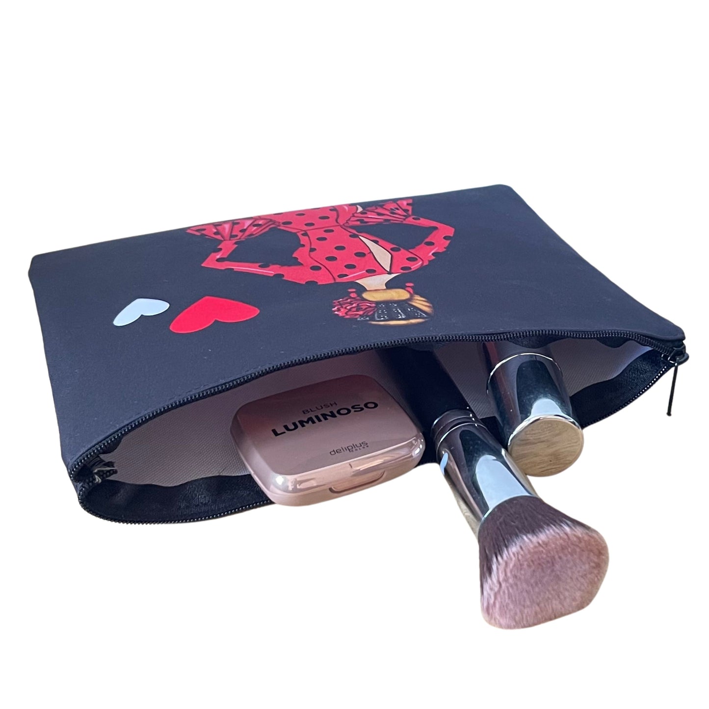 Pack Regalo Flamenca María – Botella Térmica Negra con Vestido Rojo + Neceser Granada “María Rojo”