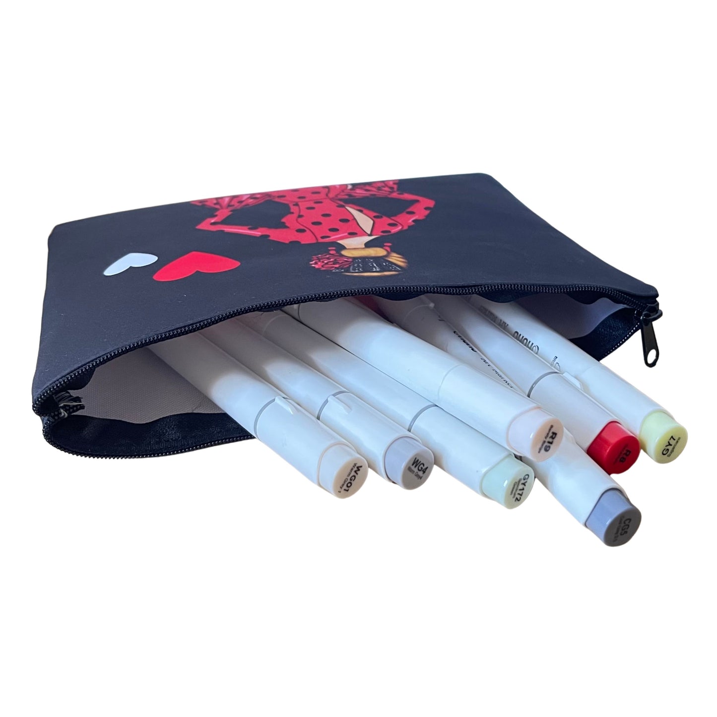 Pack Regalo Flamenca María – Botella Térmica Negra con Vestido Rojo + Neceser Granada “María Rojo”