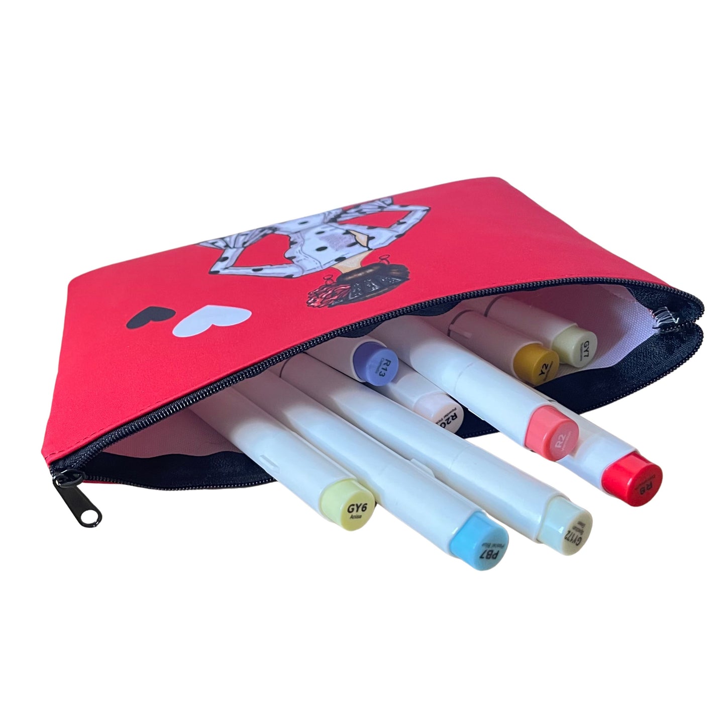 Pack Regalo Flamenca María – Botella Térmica Roja con Vestido Blanco + Neceser Granada “María Blanco Fondo Rojo”