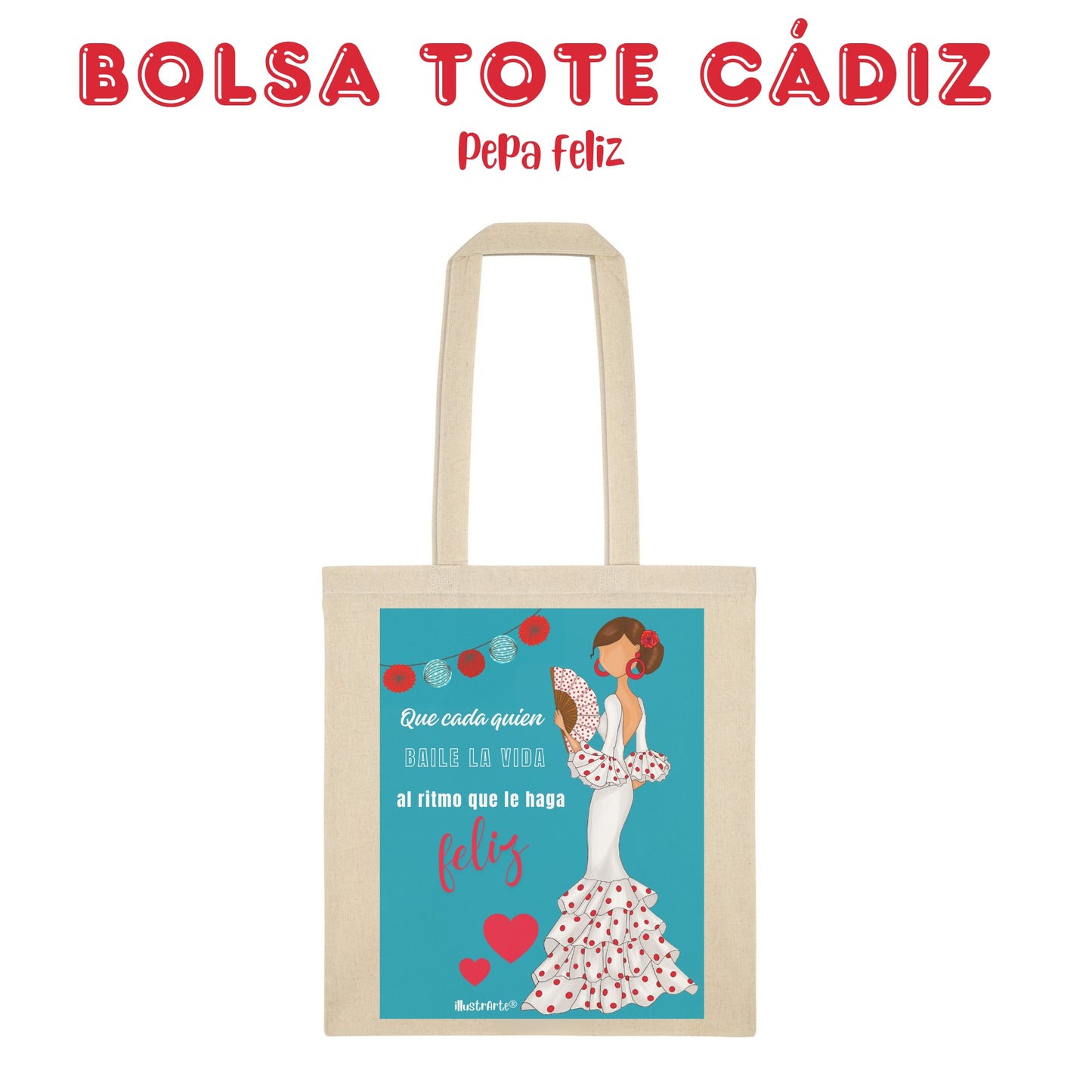 Pack Regalo Flamenca Pepa Feliz – Botella Térmica Roja + Bolsa Cádiz + Neceser Granada
