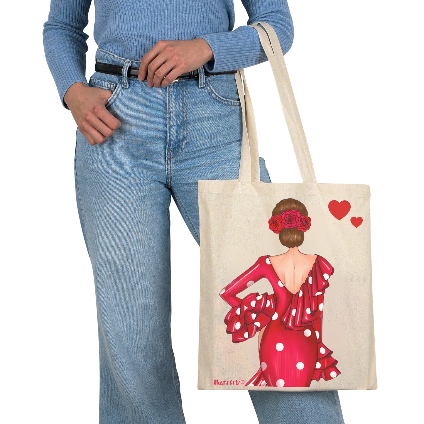 Pack Regalo Flamenca Macarena – Botella Térmica Negra con Vestido Rojo + Bolsa Cádiz “Macarena Vestido Rojo” + Neceser Granada “Macarena Fondo Negro”