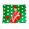 Granada “Flamenca María Blanco” Toiletry Bag or Case – Double-Sided Design – Red Background with White Polka Dots – 22x17 cm – Waterproof – Toiletry Bag, Makeup Bag or School Supplies