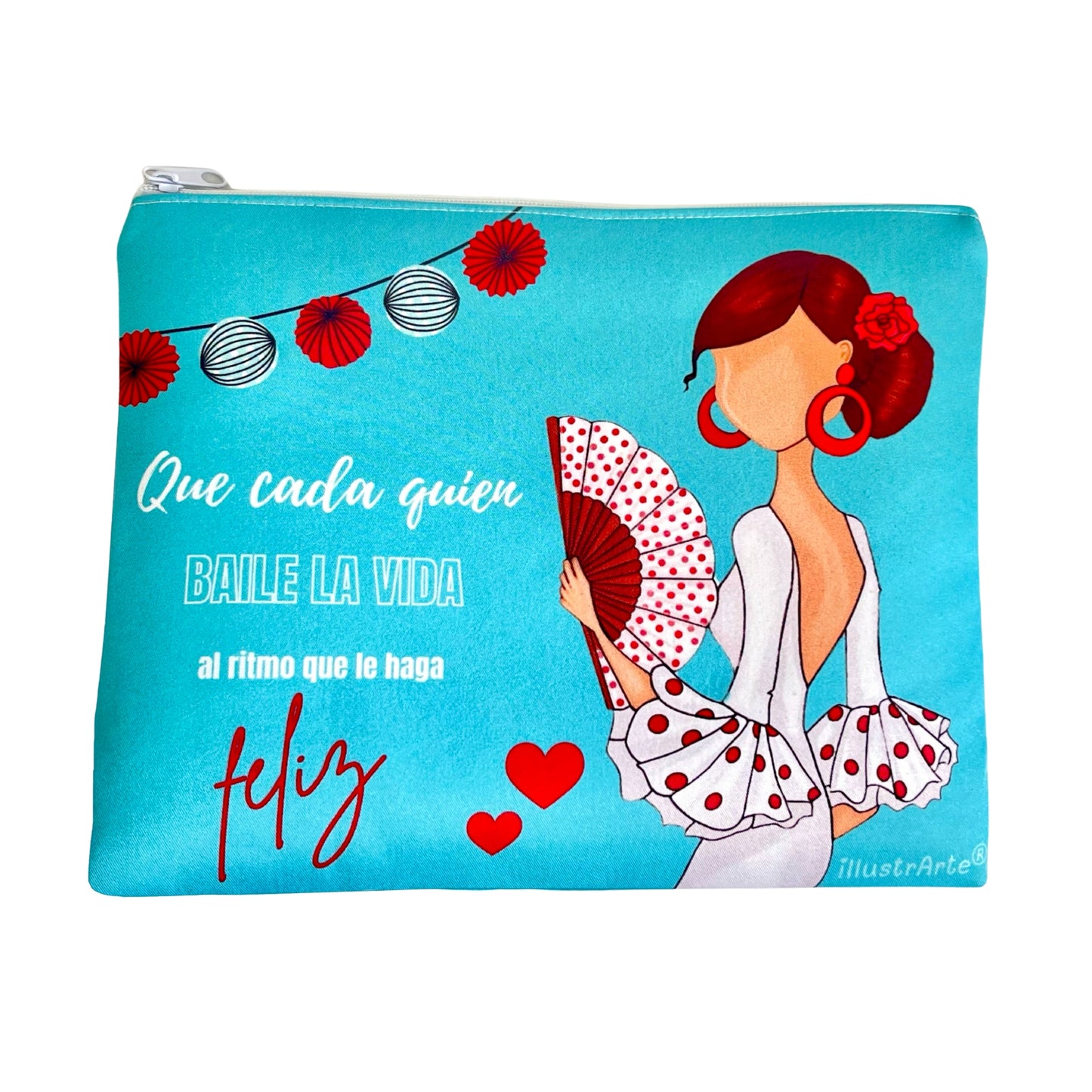 Pack Regalo Flamenca Pepa Feliz – Botella Térmica Roja + Bolsa Cádiz + Neceser Granada