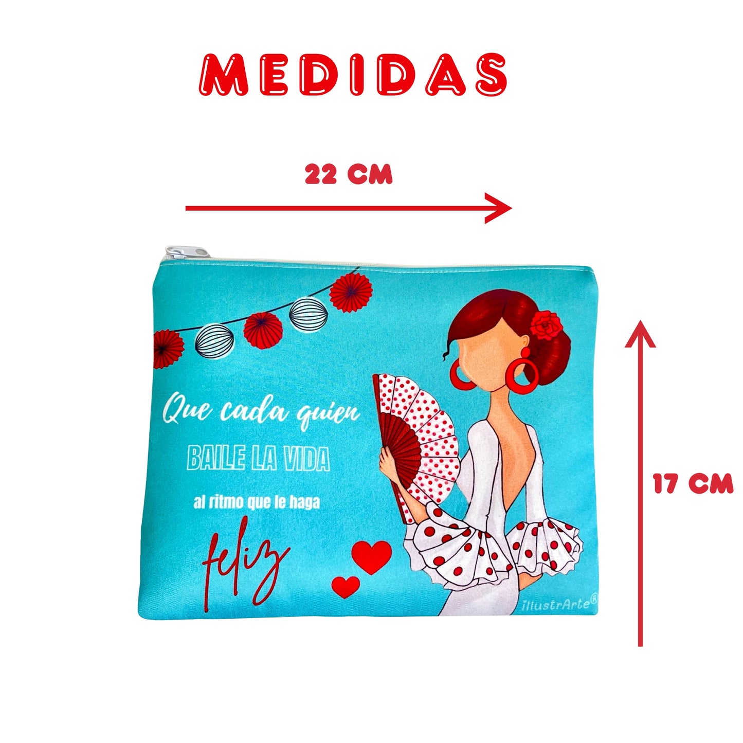 Pack Regalo Flamenca Pepa Feliz – Botella Térmica Roja + Bolsa Cádiz + Neceser Granada