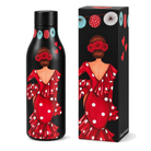 Botella térmica flamenca illustrArte 500 ml – diseño Macarena – botella con su caja de regalo