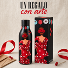 Botella térmica flamenca illustrArte 500 ml – diseño Macarena – un regalo original con su caja