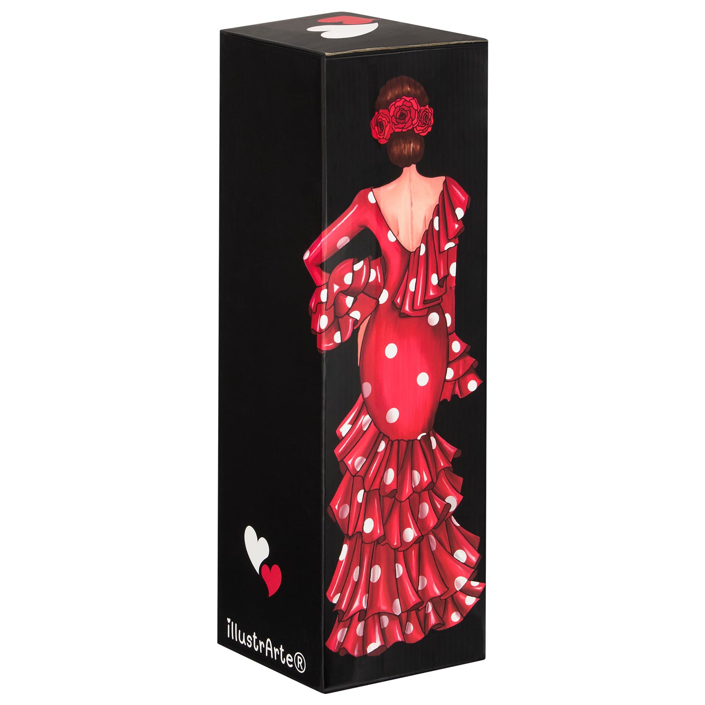 Pack Regalo Flamenca Macarena – Botella Térmica Negra con Vestido Rojo + Bolsa Cádiz “Macarena Vestido Rojo” + Neceser Granada “Macarena Fondo Negro”