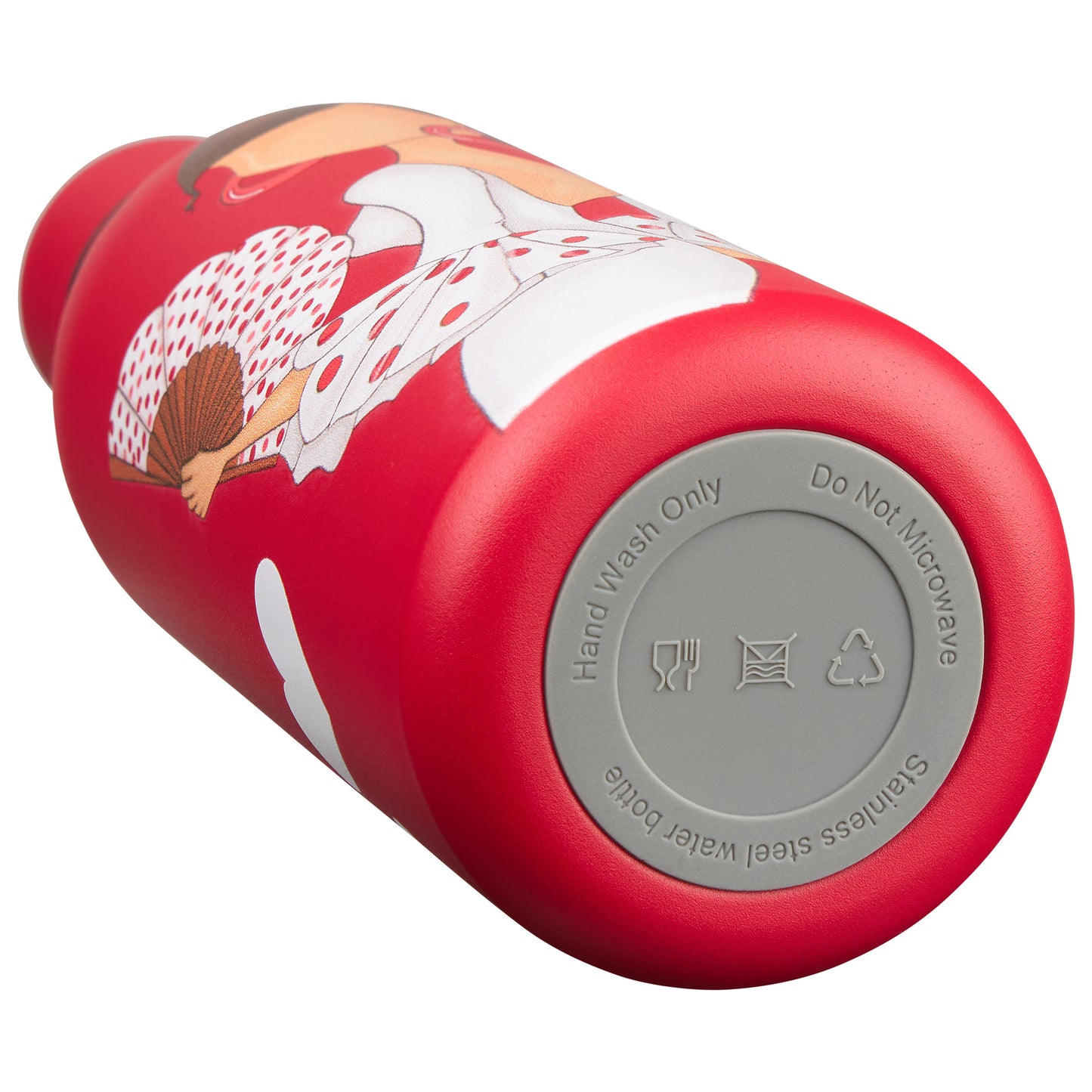 Pack Regalo Flamenca Pepa Feliz – Botella Térmica Roja con Vestido Blanco + Neceser Granada “Pepa Feliz Fondo Turquesa”