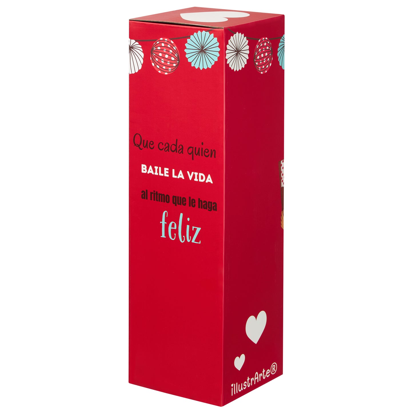 Pack Regalo Flamenca Pepa Feliz – Botella Térmica Roja con Vestido Blanco + Bolsa Cádiz “Pepa Feliz Fondo Turquesa”