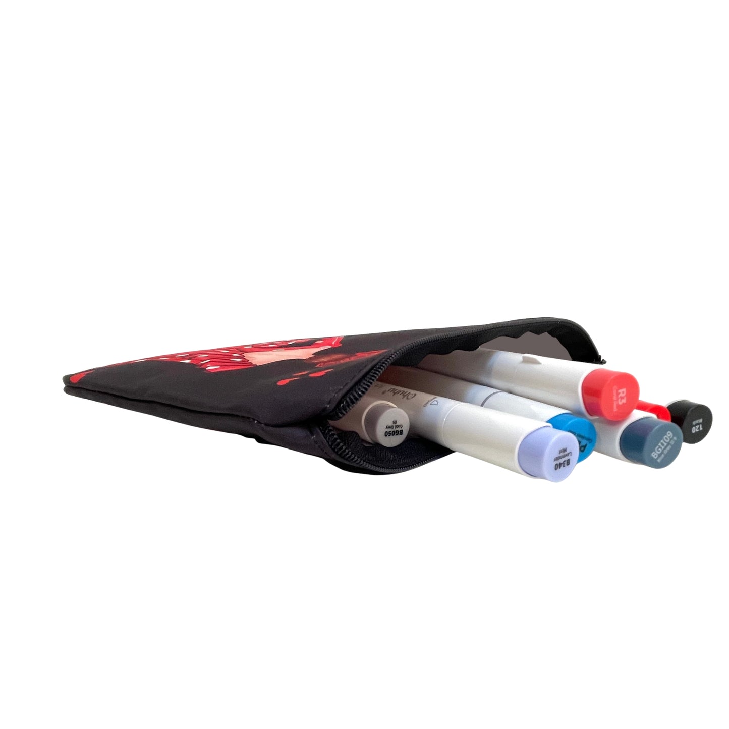 Granada “Flamenca María Blanco” Toiletry Bag or Case – Double-Sided Design – Red Background with White Polka Dots – 22x17 cm – Waterproof – Toiletry Bag, Makeup Bag or School Supplies