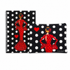 Pack estuche 22x17 cm y libreta 17x24 cm, diseño María Rojo Lunares