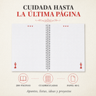 Interior de la libreta con 200 páginas cuadriculadas, diseño María Rojo Lunares